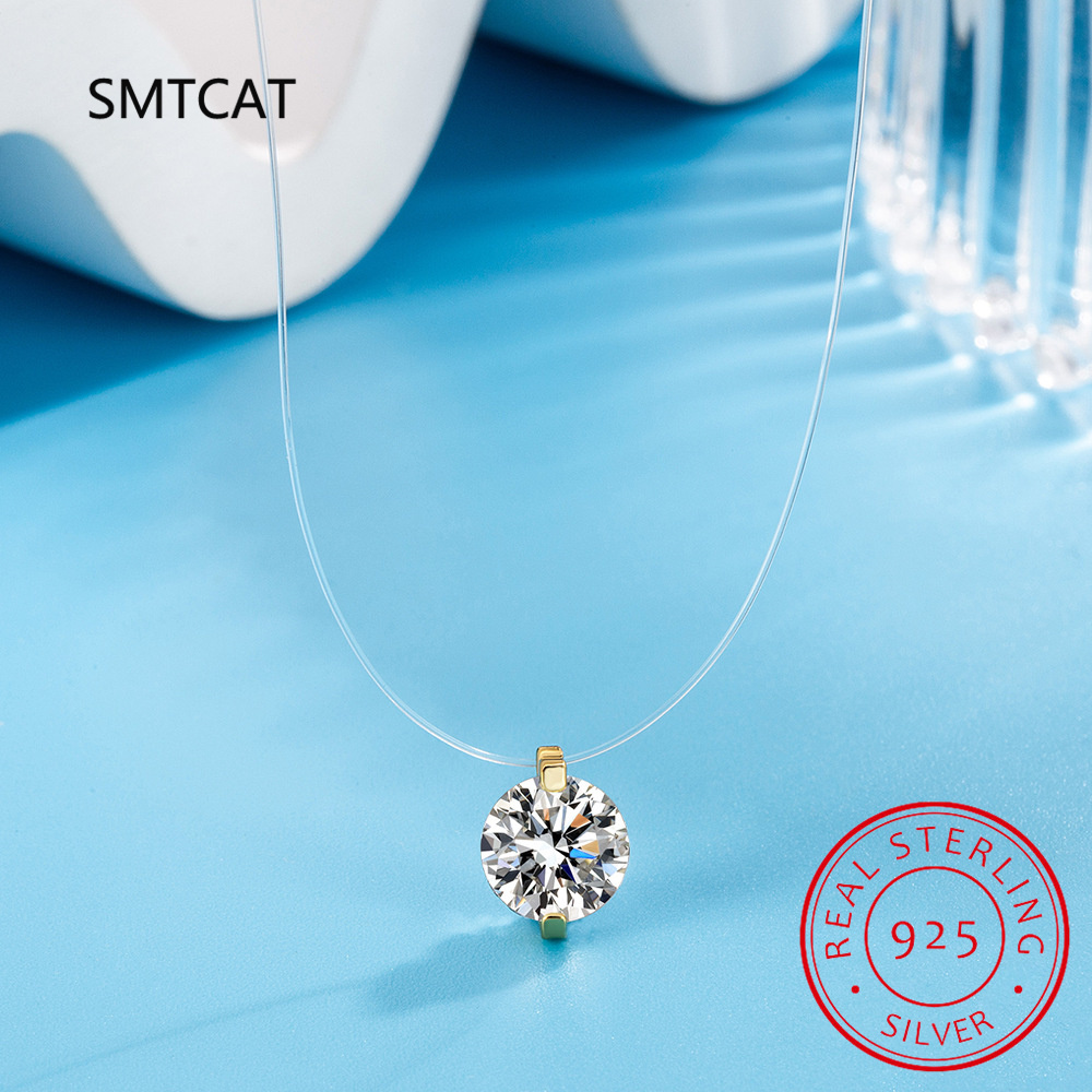 Crystal Choker Necklace - Ожерелье с муассанитом цвета D 0,5-2