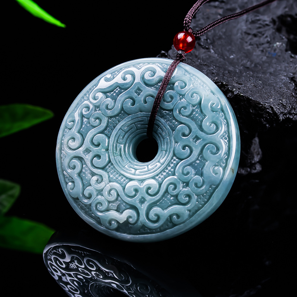 Jewelry & Watches Review - Натуральный бирманский нефритовый кулон-цветок, винтажное дизайнерское