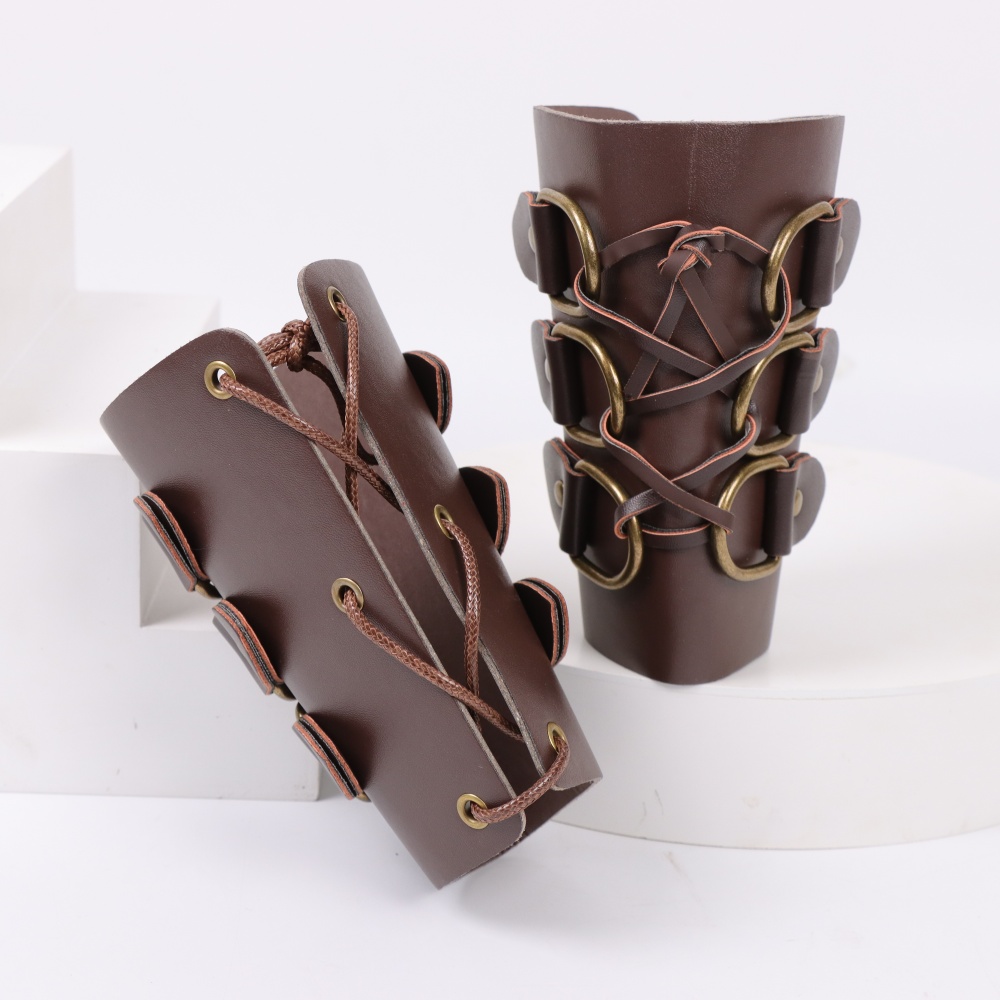 Leather Bracelet - Средневековые кожаные длинные перчатки для стрельбы