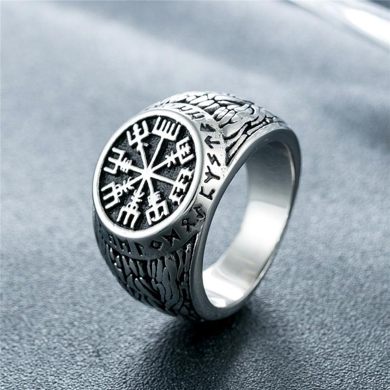 Mens Signet Ring - Винтажные стандартные скандинавские кольца для мужчин,