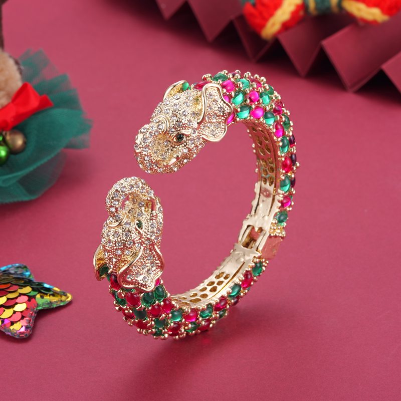 Paradise Jewelry & Watches Llc Miami Photos - Женский разноцветный Браслет-манжета с двумя головами
