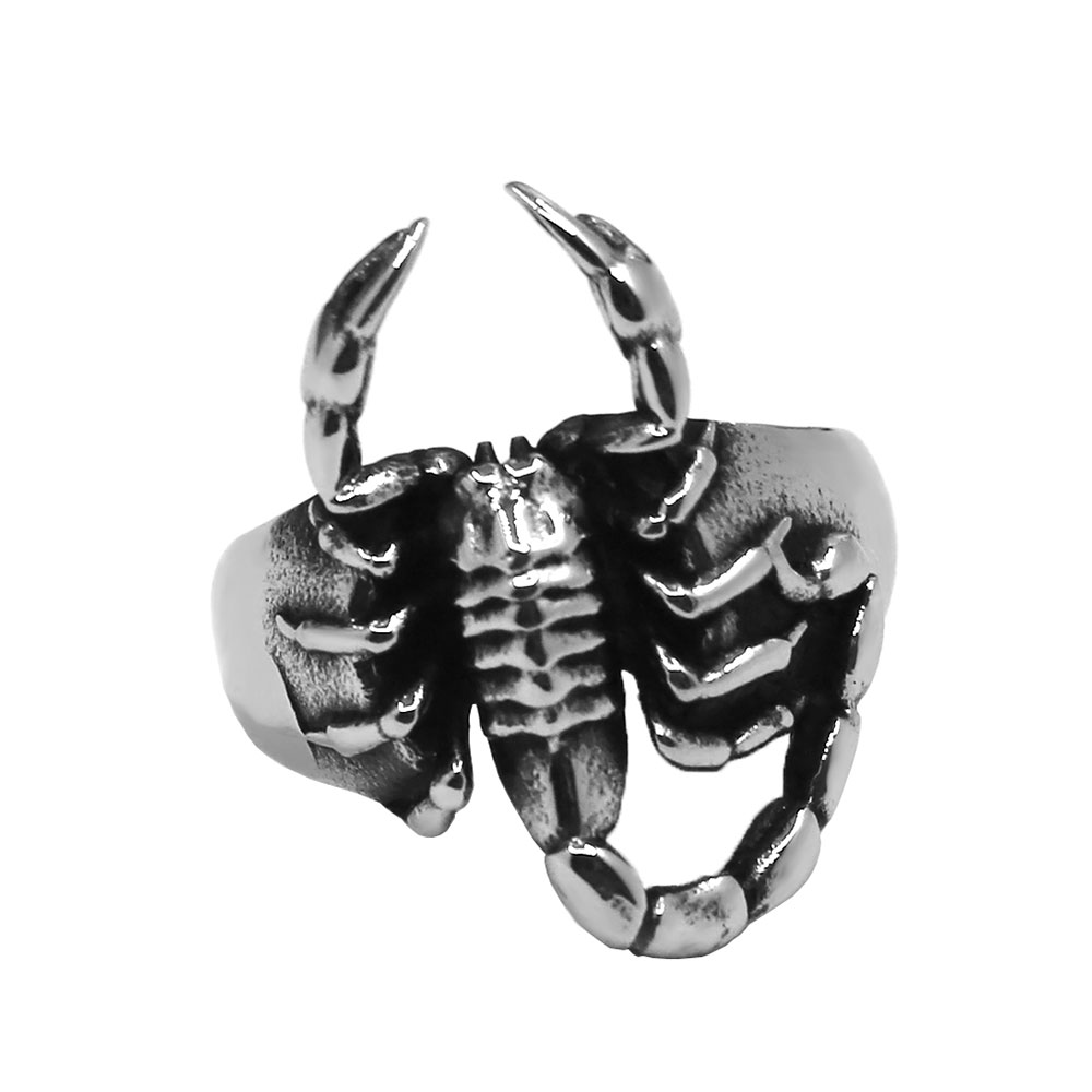 Gothic Skull Ring - Готическое панк-кольцо со скорпионом из нержавеющей