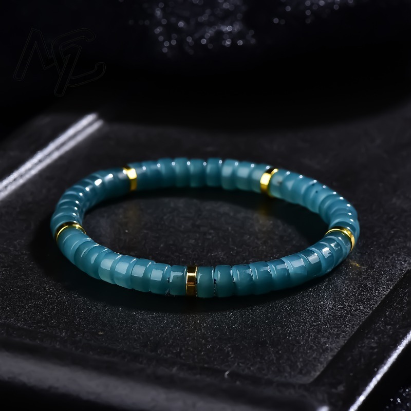 Jewelry & Watches Review - Браслет из натурального жадеита с бусинами-абакусами