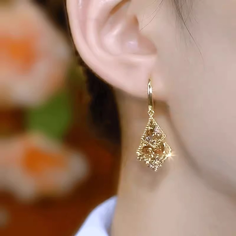 Модные серьги-кольца «Богиня т – обзор и цена Diamond Stud Earrings