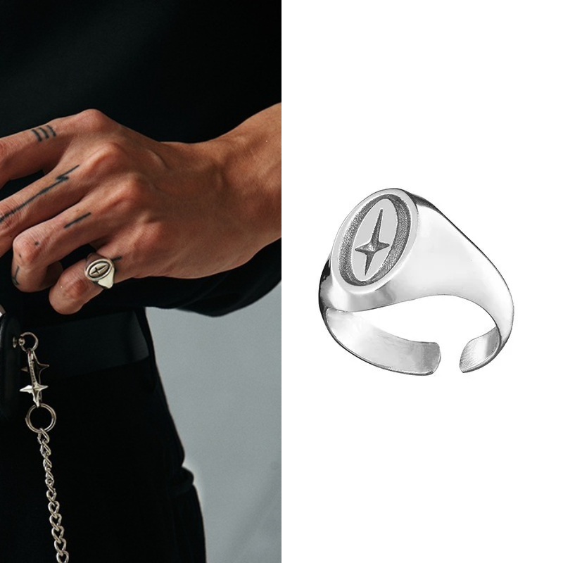 Минималистичное регулируемое к – обзор и цена Mens Signet Ring