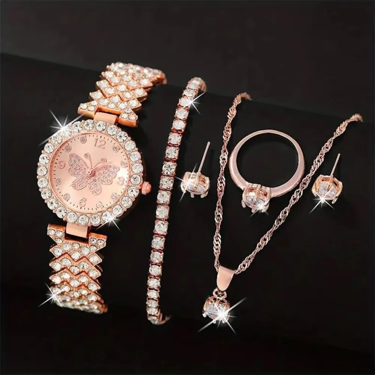 6 шт./компл., роскошные женски – обзор и цена Jewelry Clasp Watches
