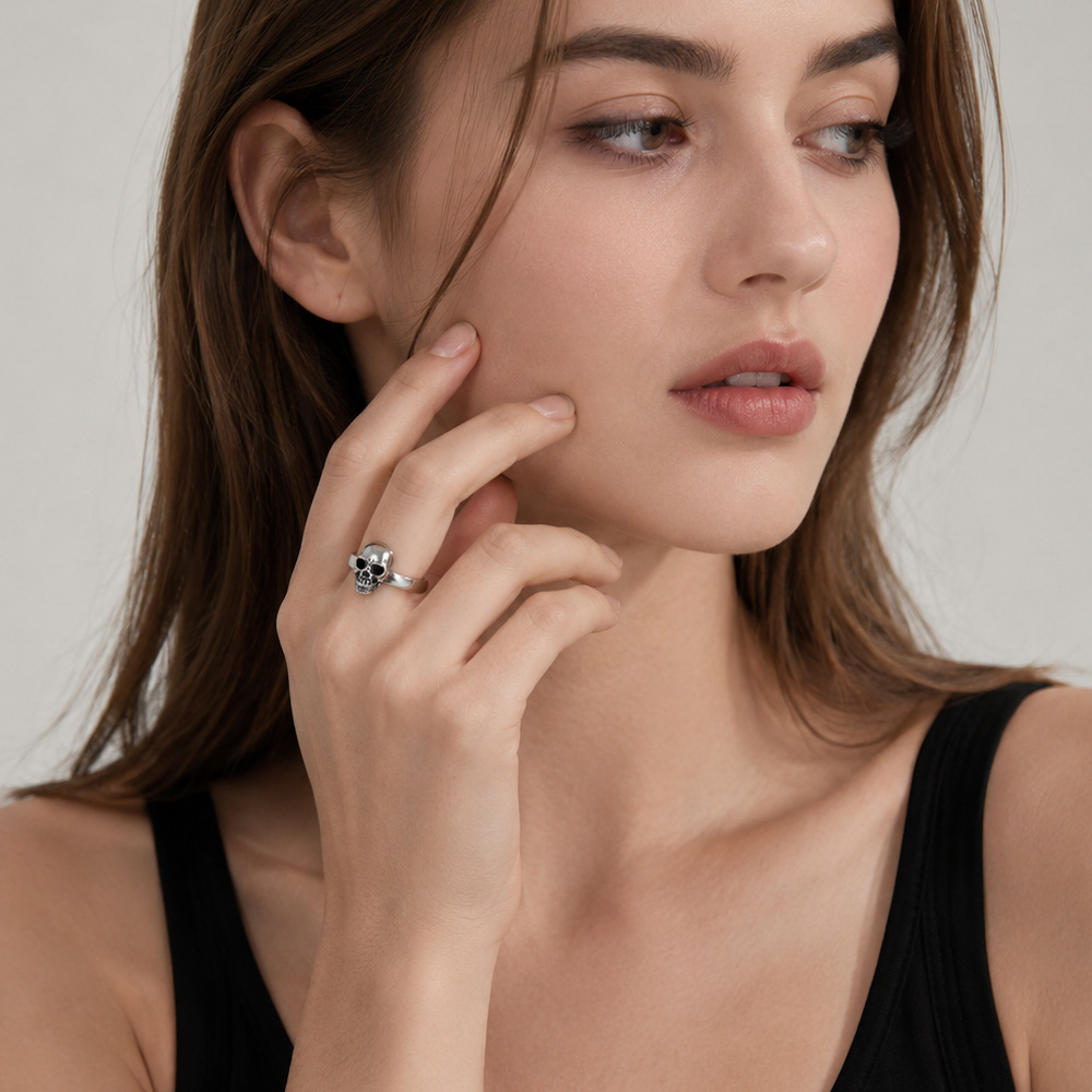 Кольцо с черепом, Европейский  – обзор и цена Gothic Skull Ring