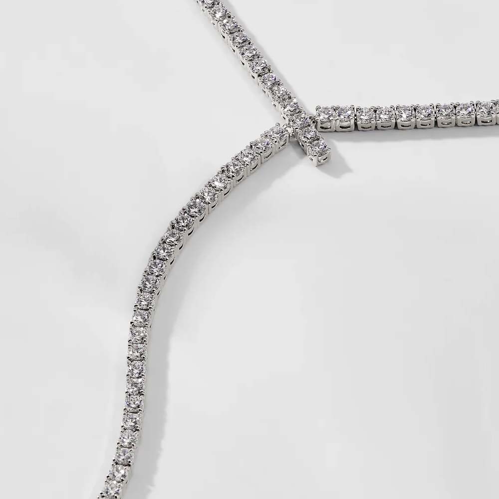 Stonenfans длинное Y-образное  – обзор и цена Crystal Choker Necklace