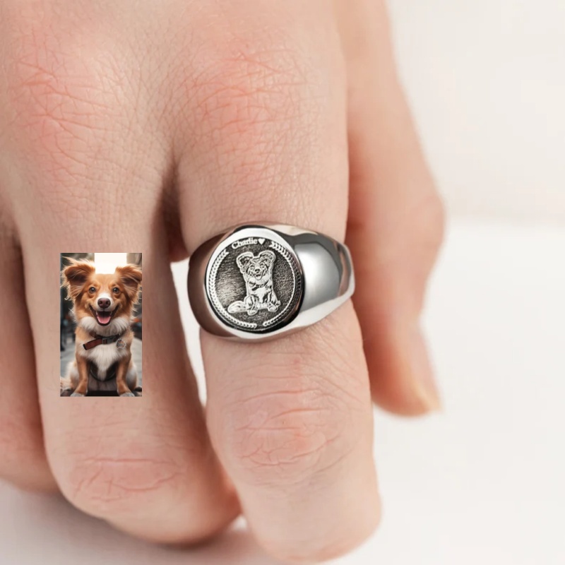 Мужское кольцо-печатка с грави – обзор и цена Mens Signet Ring
