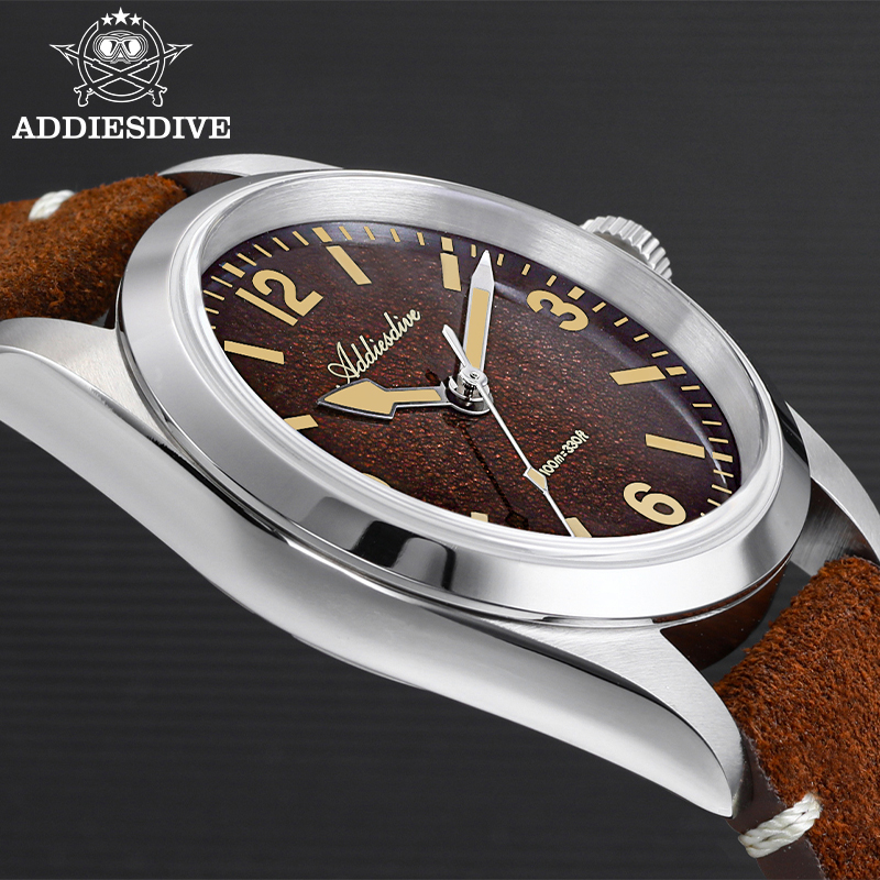 Часы ADDIESDIVE 36 мм, 200 м,  – обзор и цена Leather Bracelet