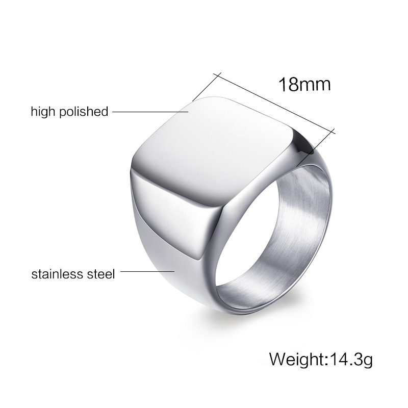 Мужское кольцо-печатка Vnox в  – обзор и цена Mens Signet Ring