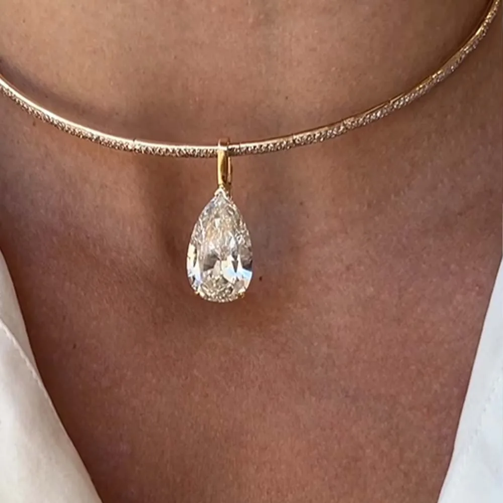 Stonefans кулон в виде капли в – обзор и цена Crystal Choker Necklace