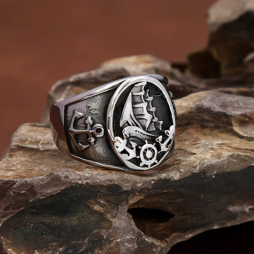 Винтажное морское кольцо-печат – обзор и цена Mens Signet Ring