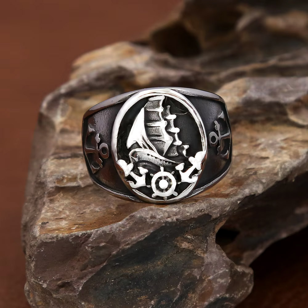 Винтажное морское кольцо-печат – обзор и цена Mens Signet Ring